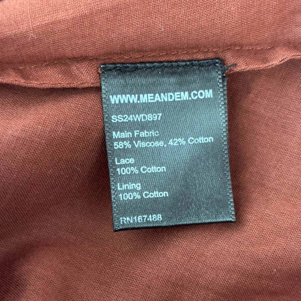 ME+EM Cotton Voile Halterneck Full-Length Dress - NWT - Cinnamon Size: 12 - Picture 8 of 15